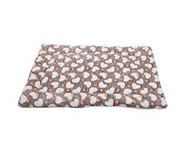 EXHUMKY Colchoneta para Mascotas Gruesa y Cálida 45x65 Cm, Alfombra de Nido Marrón Doble Corazón para Gatos y Perros, Cojín Suave para Cama en Otoño E Invierno