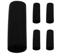 EXHUMKY Fundas De Esponja Antideslizantes para Correa De Mascota, Accesorios para Correas De Perros, Tamaño l 105mm x 25.5mm, Negro, Envoltura Cómoda para Paseos Exteriores y Dueños De Perros