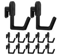 EXHUMKY Ganchos para Tableros Perforados Negros 30 Piezas Colgadores para Herramientas de Plástico Resistente Portaherramientas para Garaje Taller y Almacenamiento Industrial