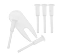 EXHUMKY Juego de 6 Tapones Inflables para Pelota de Yoga y Fitness Plástico Resistente Incluye 1 Tapón Aire Tipo Aguja y 5 Tapones Largos Accesorios para Balón de Ejercicio y Pilates