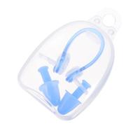 EXHUMKY Kit de Natación con para y Clip Nasal Azul Férula Nasal de Gel de Sílice para Protección Piscina y Ducha Unisex
