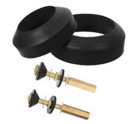 EXHUMKY Kit de Tornillos de Fijación para Inodoro Arandelas y Tuercas | Pernos para Tanque, Repuesto Rápido para Baños Públicos, Acero y Goma, Uso en Renovación