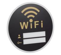 EXHUMKY Letrero de Pared Acrílico con Señal Wifi y Contraseña Práctico Recordatorio Resistente para Hogar Hotel y Baño