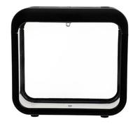 EXHUMKY Mini Acuario Pequeño Transparente con Luz LED Multicolor Caja de Cría Desmontable para Peces Pecera Creativa Negra Adecuado para Escritorio y Decoración del Hogar