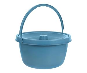 EXHUMKY Orinal Portátil Azul para Adultos y Personas Mayores, Bacinilla con Acolchado Cómodo, Inodoro de Viaje Compacto y Fácil de Usar para Camping y Cuidado Personal