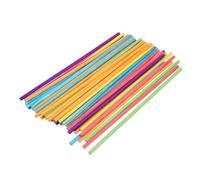 EXHUMKY Palitos de Ritmo de Madera Natural Coloridos 50 Unidades 20x0,5 Cm Palillos Musicales Educativos para Pequeños Instrumentos de Percusión Aula y Aprendizaje
