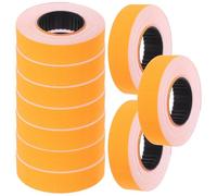 EXHUMKY Rollo de Etiquetas Adhesivas de Precio Naranja para Etiquetadoras Modelo 6600 500 Etiquetas por Rollo para Supermercados Tiendas Oficinas Papel para Marcadores de Precios