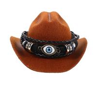 EXHUMKY Sombrero De Vaquero con Forma De Gatito: Sombrero para Perro con Amuleto De De - Gorra De Disfraz para Mascota - Gorra De Disfraz para Fiestas, Y Sesiones De