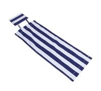 EXHUMKY Tela De Recambio para Silla De Playa con Almohada Azul y Blanca Lona Ligera y Transpirable para Jardín Terraza Camping y Actividades Al Aire Verano