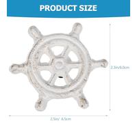 EXHUMKY Tirador de Cajón de Hierro Fundido Temática Oceánica en Color Blanco 2 Piezas Pomo para Armario y Muebles Infantiles Adecuado para Dormitorios y Cocina