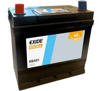 EXIDE Batería 45, Ah 330, A/EN EB451 L 220mm B 135mm H 225mm Compatible con FIAT 500 Berlina, MORRIS Minor Berlina, TRIUMPH Spitfire Cabrio, MORGAN PLUS EIGHT