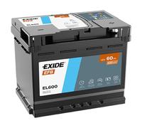Exide EFB EL600, batería de carro, 60Ah, 540A