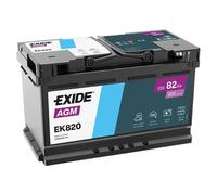 Exide EK820 Batería de Coche AGM 82Ah 800A