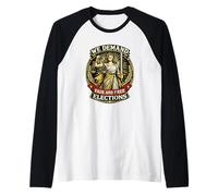 Exigimos Elecciones Libres y justas Lady Justice Camiseta Manga Raglan