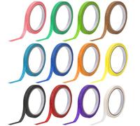 EXIN DEHCEN 12 Rollos Celo Colores 10mm X 20M Cinta De Carrocero, Escribible Cinta Adhesiva De Colores, Cinta Carrocero, Cinta De Enmascarar, Cinta Adhesiva para DIY, Manualidades, Artes