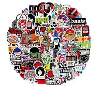 EXIN DEHCEN 204 Piezas Pegatinas Skate Vinilo Musica Rock Impermeables Graffiti, Moda Hip-Hop Graffiti Pegatinas, Pegatinas de Vinilo de Bomba, Autocolantes para Coche Motocicleta Monopatín Guitarra