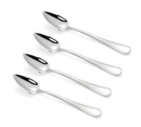 EXIN DEHCEN 4 Piezas Cucharas de Pomelo, Cuchara De kiwi Pomelo De Acero Inoxidable, Cuchara con Bordes Dentados, Cuchara de Fruta Triangular para Pomelo, Manzana, Kiwi Papaya Naranja Helado Sandía