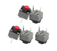 Exingk 5 microinterruptores silenciosos cuadrados Kailh de 6 x 6 x 7,3 mm que pueden reemplazar un microinterruptor cuadrado rectangular