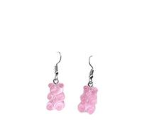 EXINOX Pendientes de Osito de Gominola | Mujer | Oso Caramelo de Colores (Rosa)