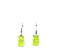 EXINOX Pendientes de Osito de Gominola | Mujer | Oso Caramelo de Colores (Verde)