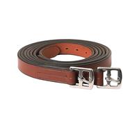 ExionPro Estribo de cuero preestirado para silla de montar | Negro, Marrón Habana | Tamaños estándar - 54 pulgadas / 58 pulgadas / 62 pulgadas| Acero inoxidable