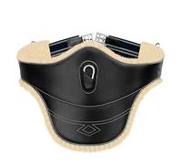 ExionPro Forro grueso para el vientre con elástico azul marino y líneas blancas, 120 cm, acolchado de piel de oveja, color negro