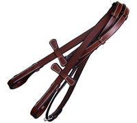 ExionPro Riendas de Cazador con Siete topes de Mano para Brida de Cazador | Tapones de martingala (Roble Marrón, Pony - Cuero VT (Jinete Avanzado))