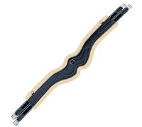 ExionPro Wave Over Lay Girth-Azul Marino Elástico con Líneas Blancas | 125 cm / 50 pulgadas/Negro/Relleno de Piel de Oveja