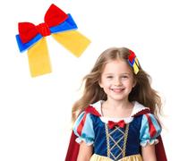 EXIPSAT Pinza para el pelo de Blancanieves, lazo rojo para el pelo, pasador para niñas en Halloween, eventos escolares y espectáculos teatrales infantiles