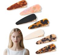 Exipsat Pinzas para el pelo para mujer, estilo vintage, grandes, con botón a presión, para cabello grueso, paquete de 7 unidades