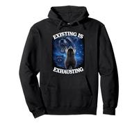 Existente Es Agotador Divertido Mapache Meme Bootleg Animales Sudadera con Capucha