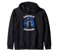 Existente Es Agotador Divertido Mapache Meme Bootleg Animales Sudadera con Capucha