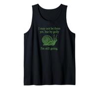 Existential Snail Not There Yet But by Golly I'm Going Funny Camiseta sin Mangas