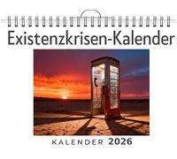 Existenzkrisen-Kalender: Wandkalender 2026, Kalender DIN A4 quer, Monatskalender im Querformat mit Kalendarium, das perfekte Geschenk