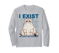 Existo Sin Mi Consentimiento Cat Meme Manga Larga