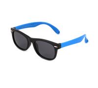 EXIT Niños OCCH. SOLE BAMB. PLAST. S8196 C.18 NERO LUC.- AZZURRO/FUMO *3P Gafas de sol Plástico Negro Gris Redonda Polarizado