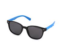 EXIT Niños OCCH. SOLE BAMB. PLAST. S8222 C.18 NERO LUC.-AZZURRO/FUMO *3P Gafas de sol Plástico Negro Gris Cuadrada Polarizado