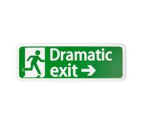 Exit Sign for Wall, Funny Wall Sign, Colorful Exit Sign Home Decor, Dramatic Exit Room Decoration, Funny Exits Wall Signs for Living Room, Indoor, Present, 20 x 6 x 0,2 cm