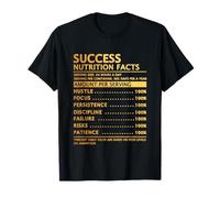 Éxito Datos nutricionales Ingredientes Motivación Emprendedor Camiseta
