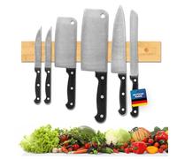 Exitoso® Imán Cuchillos de Cocina con autoadhesivo 40 cm - Montaje fácil sin taladro - Porta Cuchillos Cocina con Cinta Adhesiva 3M - Sujeción a Prueba de Bombas - Soporte Magnético Cuchillos - Bambú