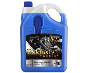 Exklusiv Chemie Anticongelante Refrigerante G11 hasta -40° - 5 litros - 5 Años | Líquido Refrigerante para Coche | Refrigerante G11 Azul | Listo para Usar | In yuda de Relleno