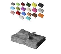 Exklusiv Heimtextil Juego de 4 toallas de invitados, 30 x 50 cm, antracita