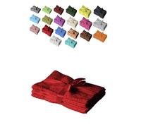 Exklusiv Heimtextil Juego de 4 toallas de invitados, 30 x 50 cm, rojo