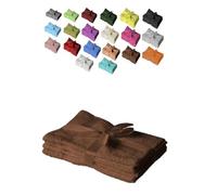 Exklusiv Heimtextil Juego de toallas de mano, 4 unidades, 50 x 100 cm, marrón chocolate