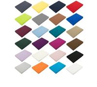 Exklusiv Heimtextil - Sábana bajera ajustable con goma elástica en todo el contorno, 100 % algodón, rojo, 60 x 120 - 70 x 140 cm