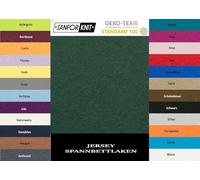 Exklusiv Heimtextil - Sábana bajera ajustable con goma elástica en todo el contorno, 100 % algodón, verde oscuro, 120 x 200 cm