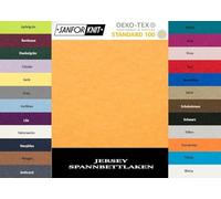 EXKLUSIV HEIMTEXTIL Sábana Bajera de Jersey 180 x 200 cm Curry 100% Algodón Certificado Öko-Tex Hoja de Cama