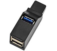 EXKOKORO 3 puertos USB 3.0/2.0 Data Hub, 2 x USB2.0/1 x USB 3.0 Mini portátil de alta velocidad USB Divisor Hub Transfer, compatible con PC Notebook Laptop Ordenador Mac Linux Windows