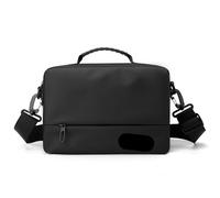 EXKURPOO Bolsa de Mensajero Bolso de Hombro Sencillo, Bolso de Mensajero Informal for Hombre, Bolso de cámara de Tendencia, Bolso de Cartero de Negocios, Bolso de Pecho(Black)