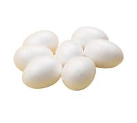 EXKURPOO Huevos De Pascua Huevos de Espuma Blanca, Modelado sólido, Bolas poliestireno, Decoraciones Pascua DIY(60MM)